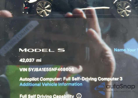 2022 Tesla Model S Dual Motor All-Wheel Drive z USA, uszkodzony, nr VIN 5YJSA1E55NF468606